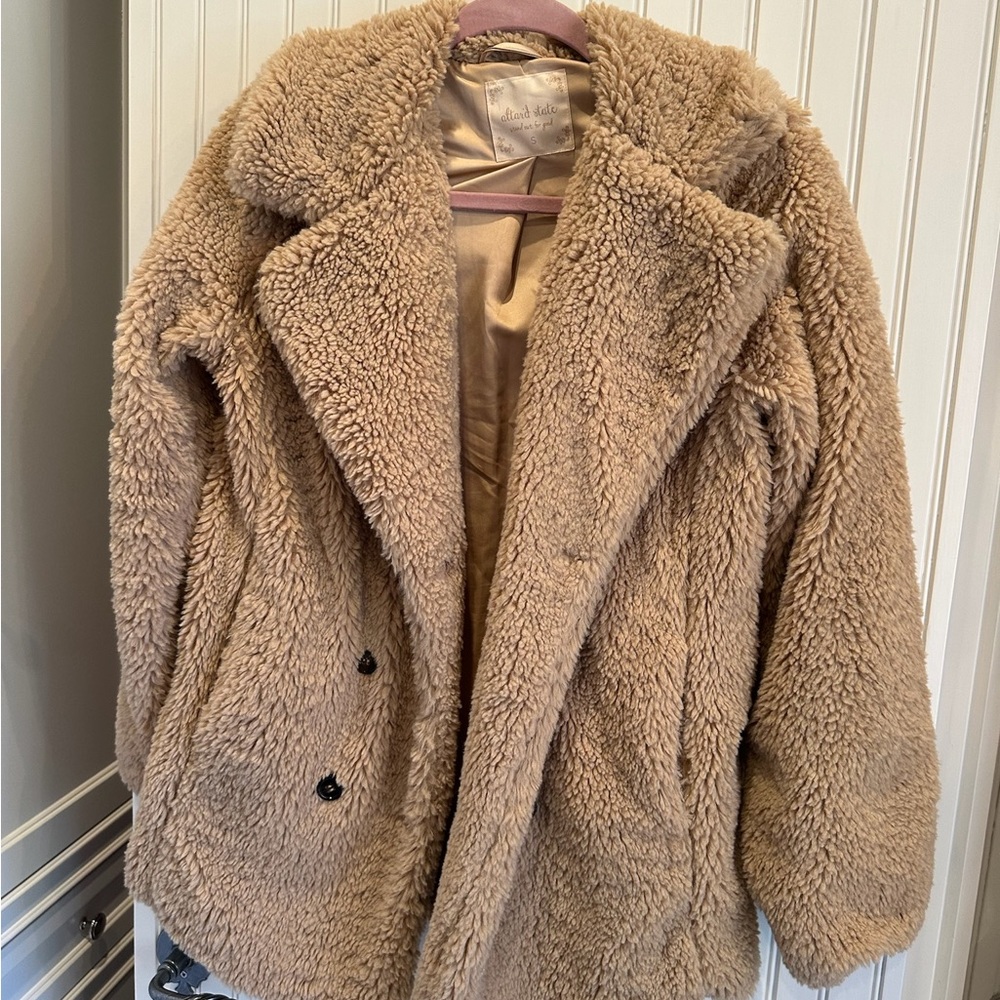 Altar'd State Cream Faux Fur Lined Jacket - Picture 2 of 4
